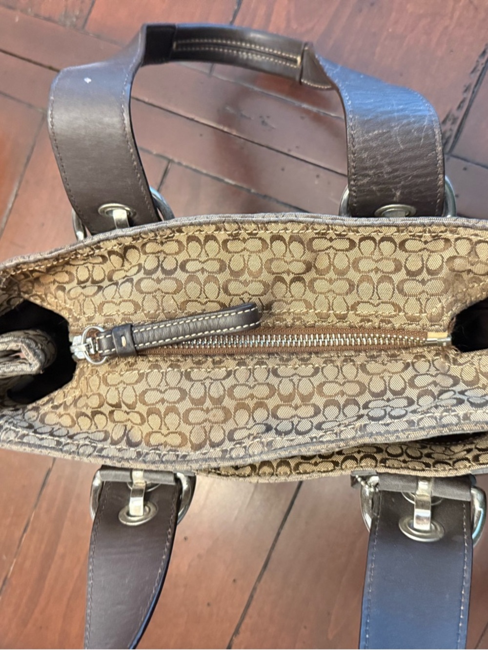 Coach Y2k monogram SoHo canvas/leather tote bag. - Picture 8 of 16
